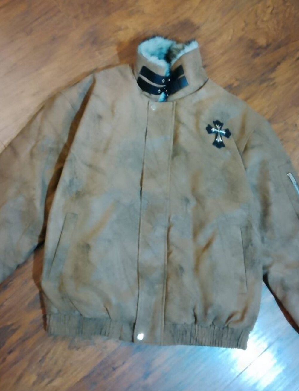 Men's Suede Bomber Jacket